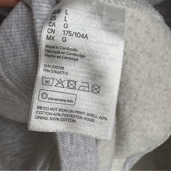 H&M FRIENDS Print Hoodie Sweatshirt Pullover Sweater Gray Friends TV size L - Picture 5 of 7